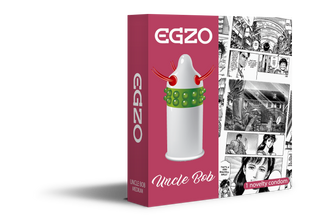 Насадка на член EGZO Uncle Bob (презерватив с усиками) реальная фотография