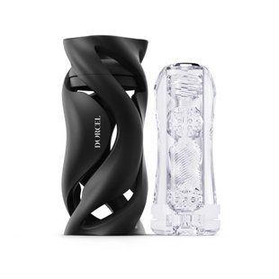 Мастурбатор Dorcel DEEP BLOW BLACK, подвійне використання жива фотографія