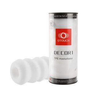 Мастурбатор Otouch DECOR 1-D, ефект всмоктування, реберця-кільця, звужений діаметр жива фотографія