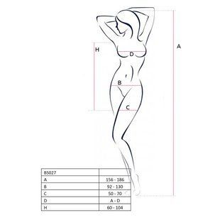 Бодістокінг Passion BS027 white, сукня-сітка на бретелях, дуже відверта жива фотографія