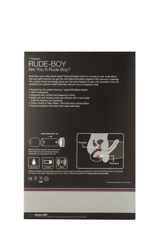 Массажер простаты Rocks Off Rude-Boy Red реальная фотография