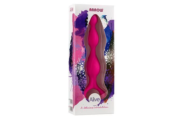 Анальний ланцюжок Alive Arrow Pink, силікон, макс. діаметр 3 см жива фотографія