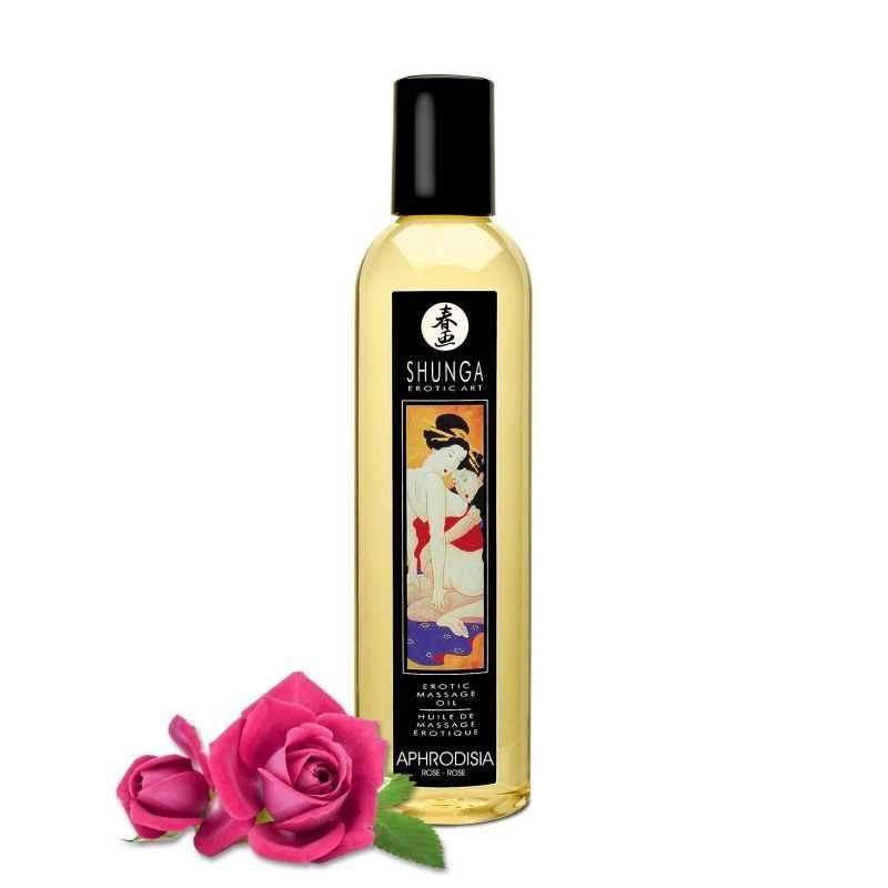 Массажное масло Shunga Aphrodisia - Roses (250 мл) натуральное увлажняющее реальная фотография