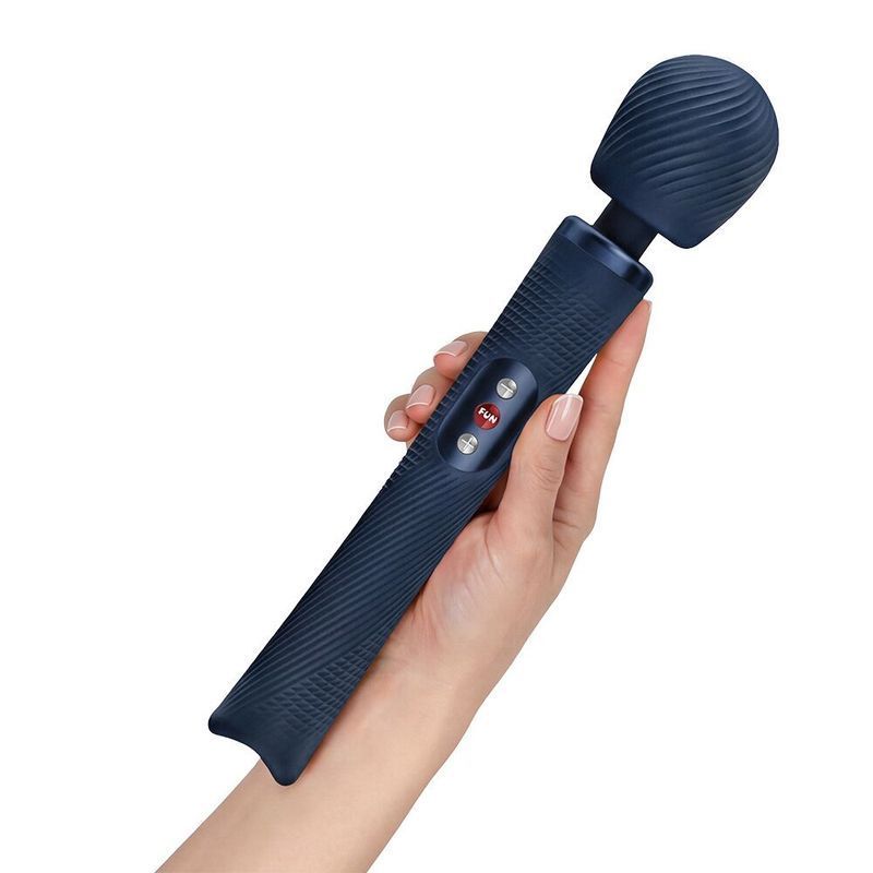 Вибромассажер Fun Factory VIM Vibrating Wand Nightblue, супермощный и легкий, до 6 часов работы реальная фотография
