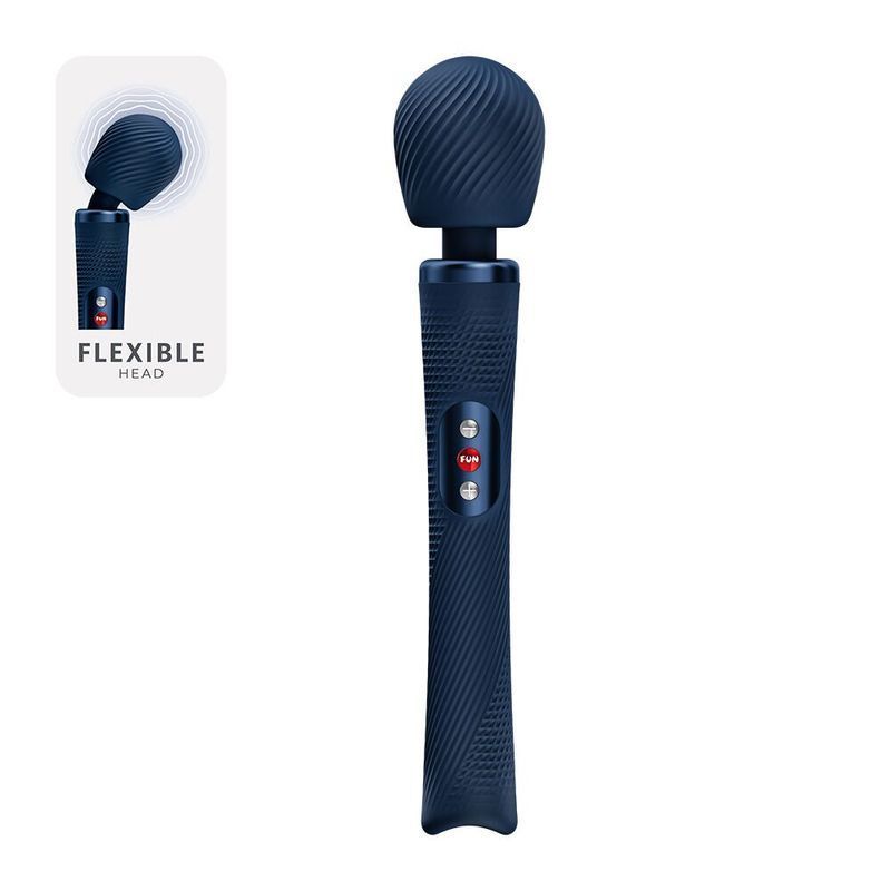 Вибромассажер Fun Factory VIM Vibrating Wand Nightblue, супермощный и легкий, до 6 часов работы реальная фотография