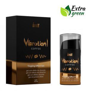 Жидкий вибратор Intt Vibration Coffee (15 мл) EXTRA GREEN, очень вкусный, действует до 30 минут реальная фотография