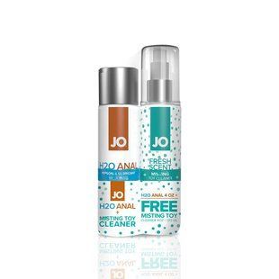 Комплект JO GWP &mdash; ANAL H2O Lubricant 120 мл + Misting Toy Cleaner 120 мл жива фотографія