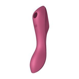 Вакуумный стимулятор с вибрацией Satisfyer Curvy Trinity 3 Red реальная фотография