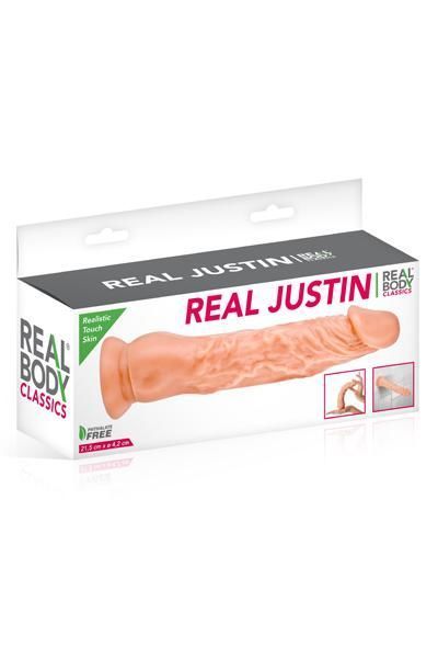 Фаллоимитатор Real Body - Real Justin Flesh, TPE, диаметр 4,2см реальная фотография