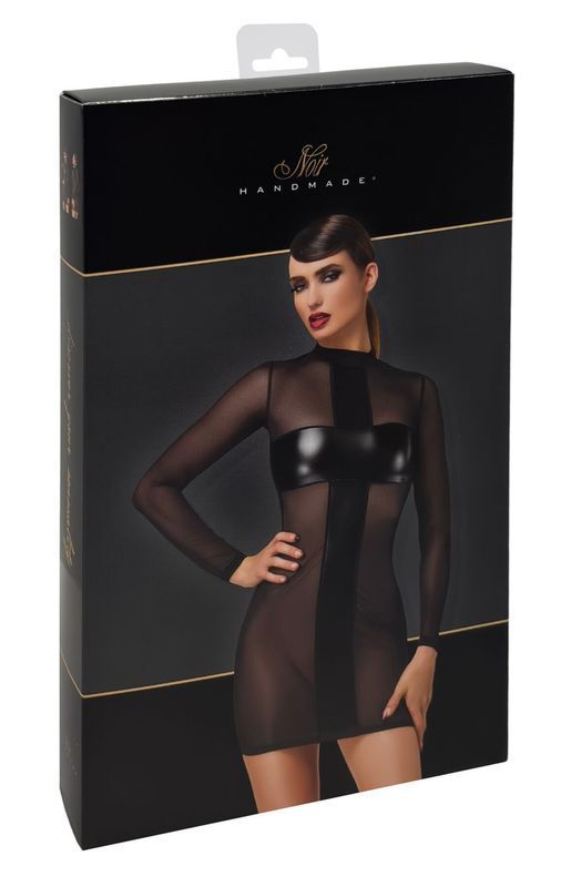 Сукня Noir Handmade F369 Crossfire Mesh & Wetlook Mini dress M жива фотографія