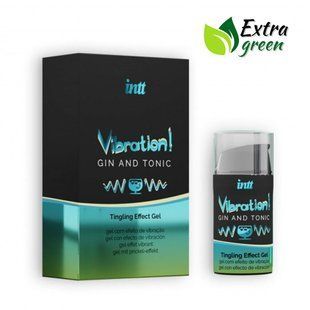 Жидкий вибратор Intt Vibration Gin Tonic (15 мл) EXTRA GREEN реальная фотография