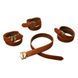 Набор фиксаторов для рук и ног LOCKINK Hogtie Set, коричневый, ремни из натуральной кожи