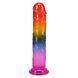 Фалоімітатор Doc Johnson Crystal Jellies - 7.5 Inch Dong - Rainbow