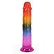 Фалоімітатор Doc Johnson Crystal Jellies - 7.5 Inch Dong - Rainbow