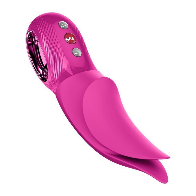 Вибратор для клитора Fun Factory VOLTA Magenta, гибкий двойной кончик реальная фотография