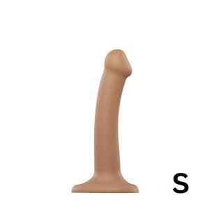 Насадка для страпона Strap-On-Me Dual Density Dildo Caramel S, діаметр 2,7 см, двошарова, гнучка жива фотографія