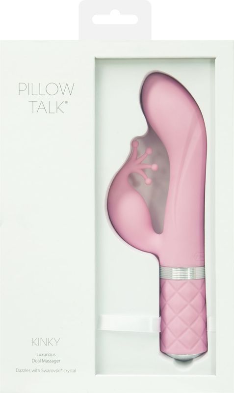 Роскошный вибратор-кролик Pillow Talk - Kinky Pink с кристаллом Сваровски, мощный реальная фотография