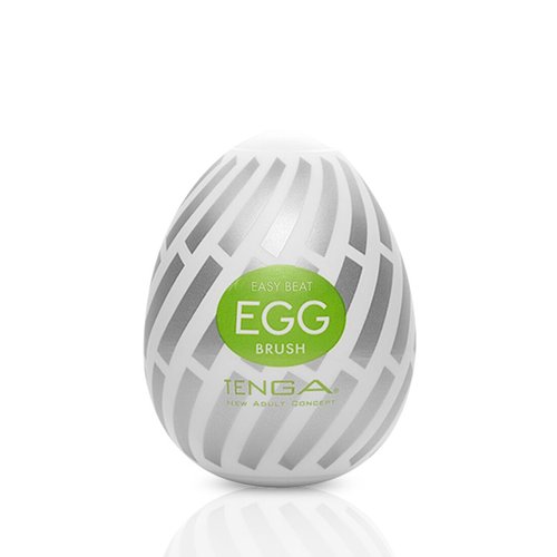 Мастурбатор-яйцо Tenga Egg Brush с рельефом в виде крупной щетины реальная фотография