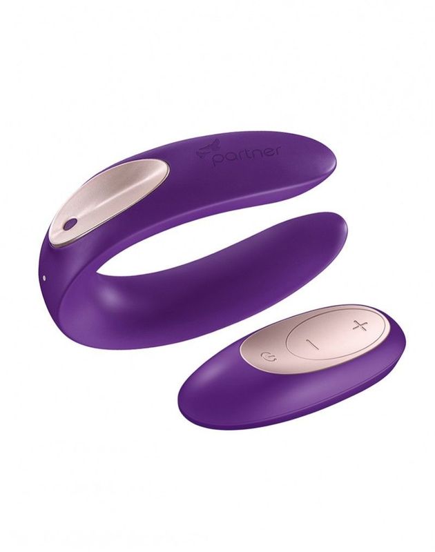 Вибратор для пар Satisfyer Double Plus Remote с пультом ДУ и двумя моторчиками реальная фотография