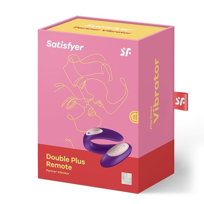 Вибратор для пар Satisfyer Double Plus Remote с пультом ДУ и двумя моторчиками реальная фотография