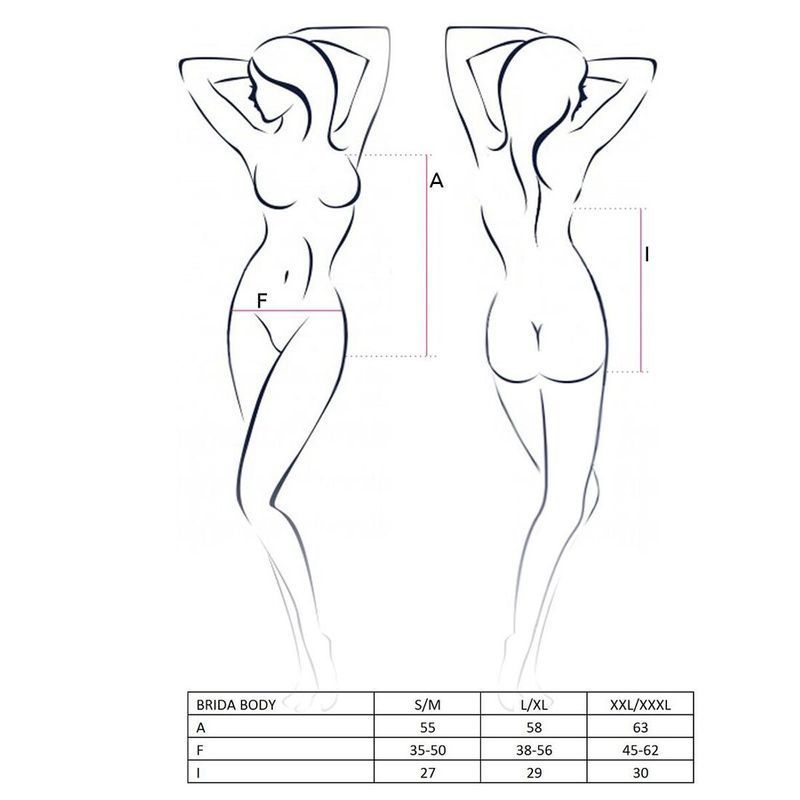 Распродажа!!! Боди BRIDA BODY black L/XL - Passion Exclusive реальная фотография