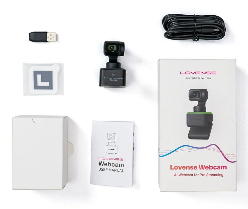 4К вебкамера зі штучним інтелектом Lovense WebCam, для стріму, активація чайовими жива фотографія