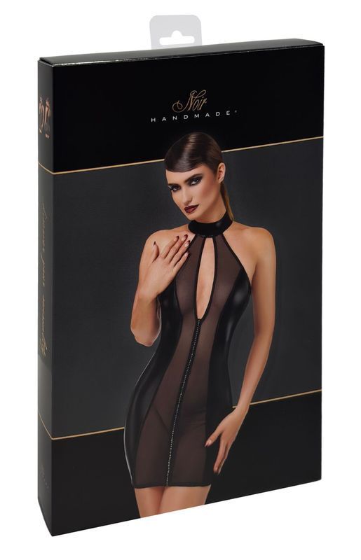 Платье Noir Handmade F370 Luxuria Crystal Sheer Mini Dress XS реальная фотография