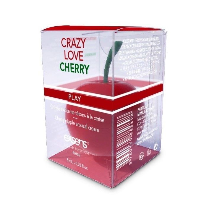Возбуждающий крем для сосков EXSENS Crazy Love Cherry (8 мл) с жожоба и маслом ши, съедобный реальная фотография