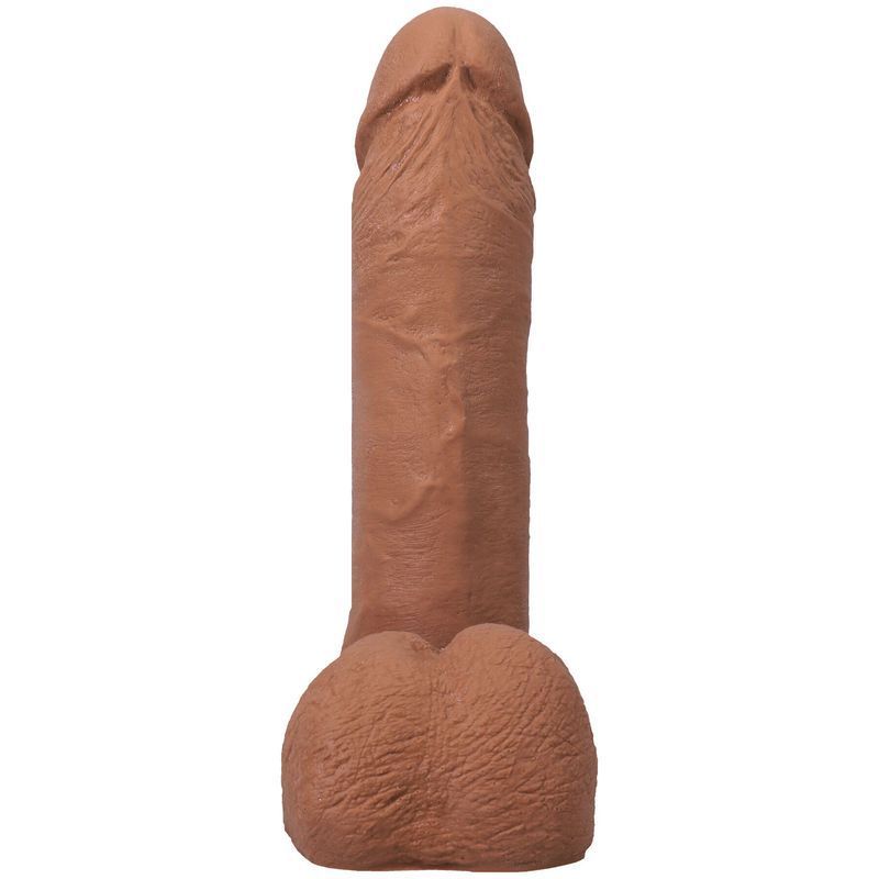 Фалоімітатор Doc Johnson The Realistic Cock ULTRASKYN - 6 Inch with Balls Caramel жива фотографія