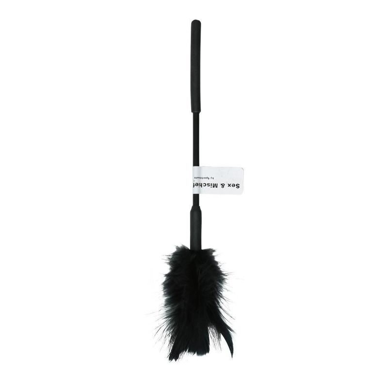 Метелочка-щекоталка Sex And Mischief - Feather Ticklers 7 inch Black, натуральные перья и пух жива фотографія